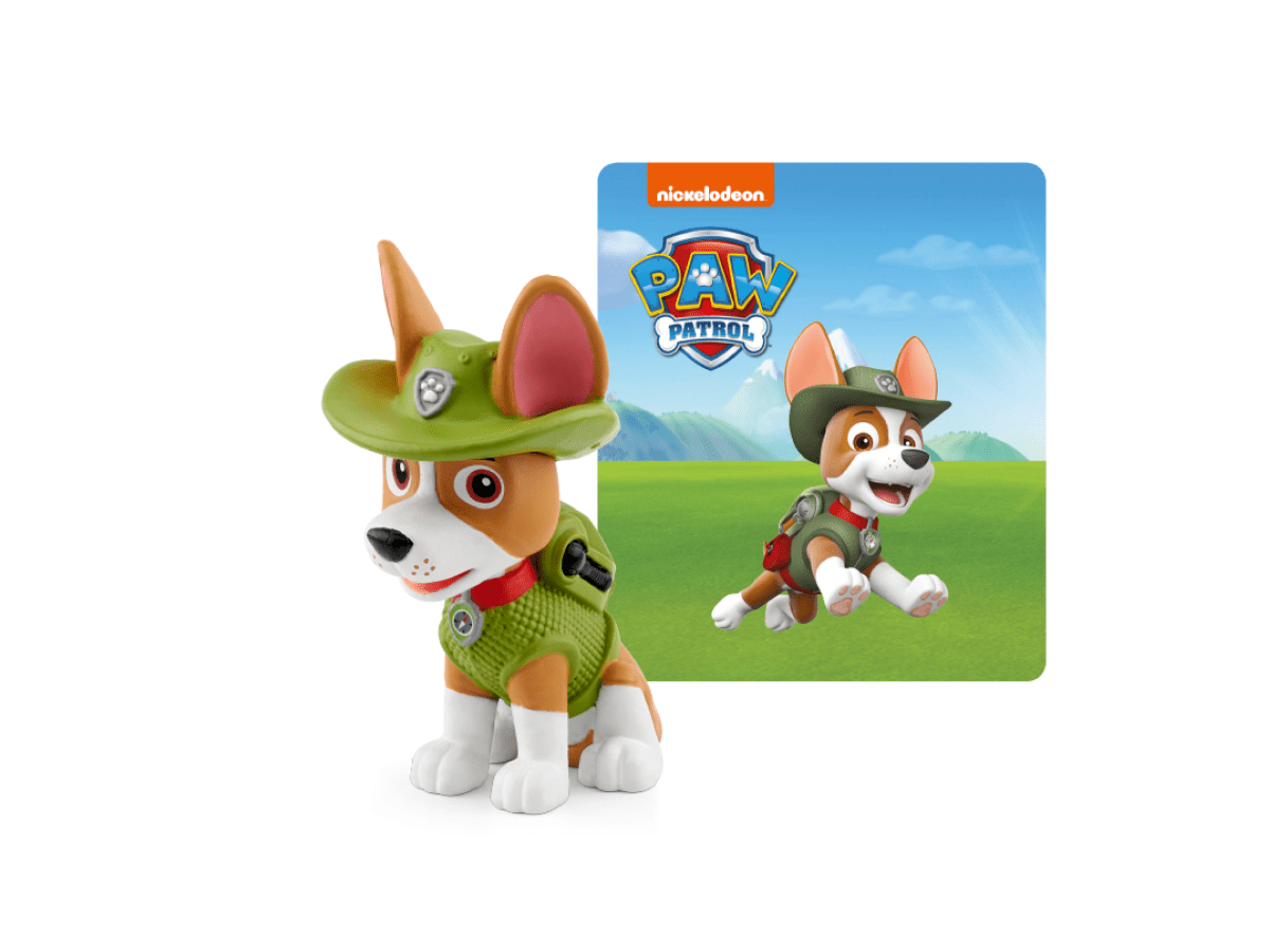 PAW Patrol Tracker audio figurine with content illustration