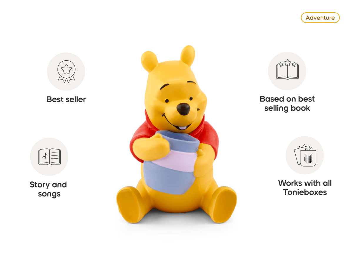 Winnie the pooh tonie audio figurine from the story category, inspiring audio journeys and imaginative pla