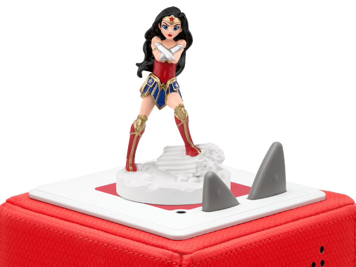 Wonder Woman Tonie on a red Toniebox on Toniebox