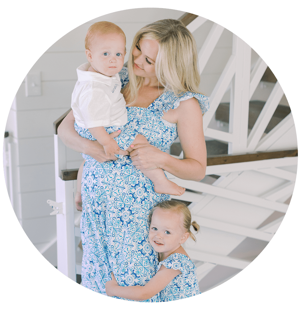 Mother with two children