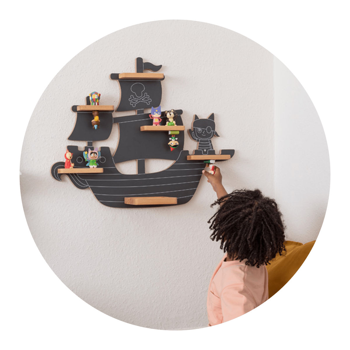 Pirate Ship Shelf with Tonies