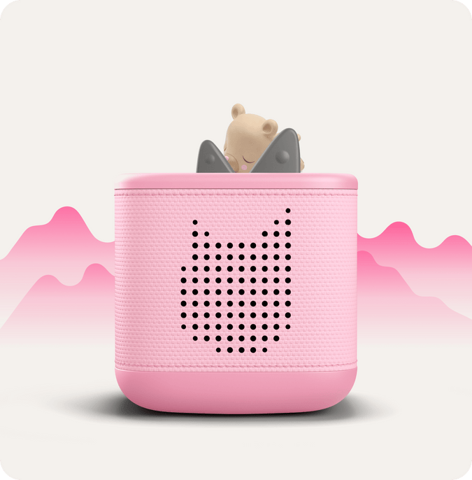 sleepy friends Tonie on a pink Toniebox 2