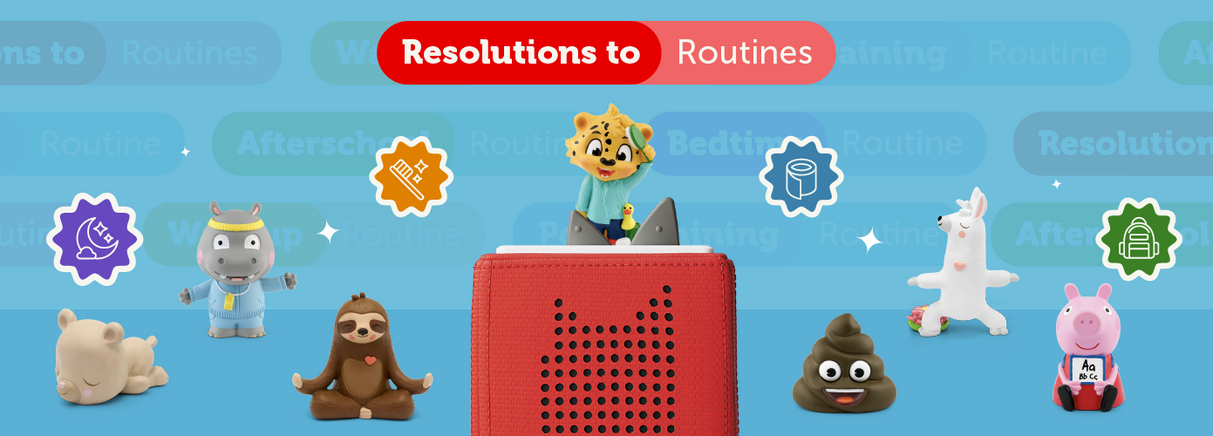 Transform resolutions to routines with these Tonies