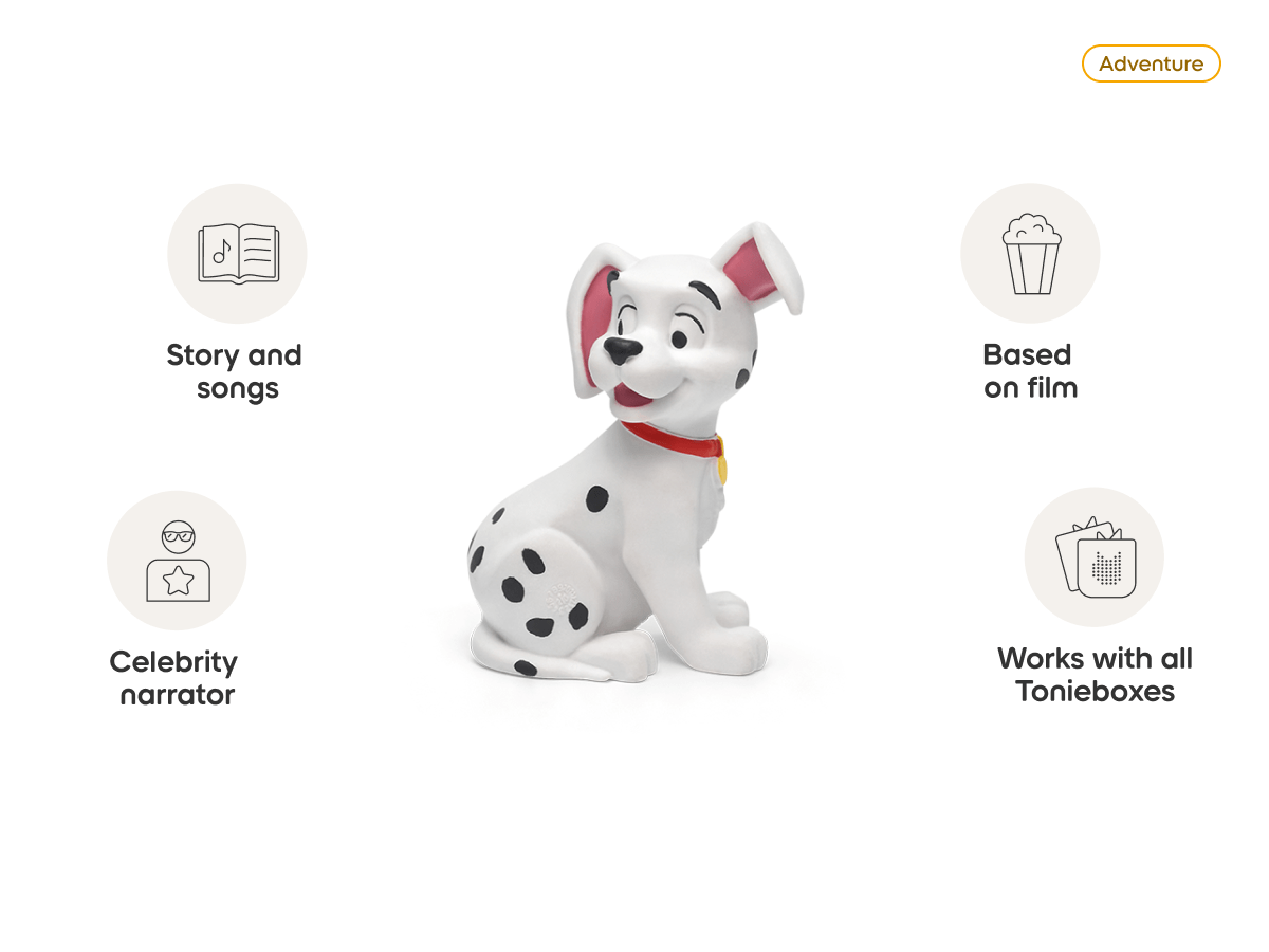 Disney 101 Dalmatians Tonie audio figurine, inspiring audio journeys and imaginative play