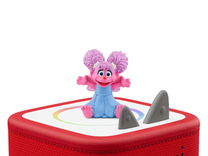 Sesame Street: Abby Cadabby Tonie on a red Toniebox 2 ready to play audio stories and songs