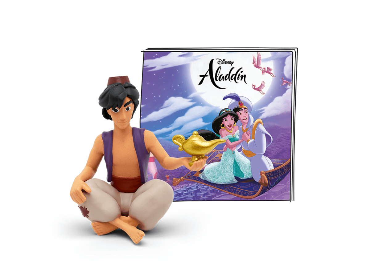 Disney Aladdin Tonie with a branded content card