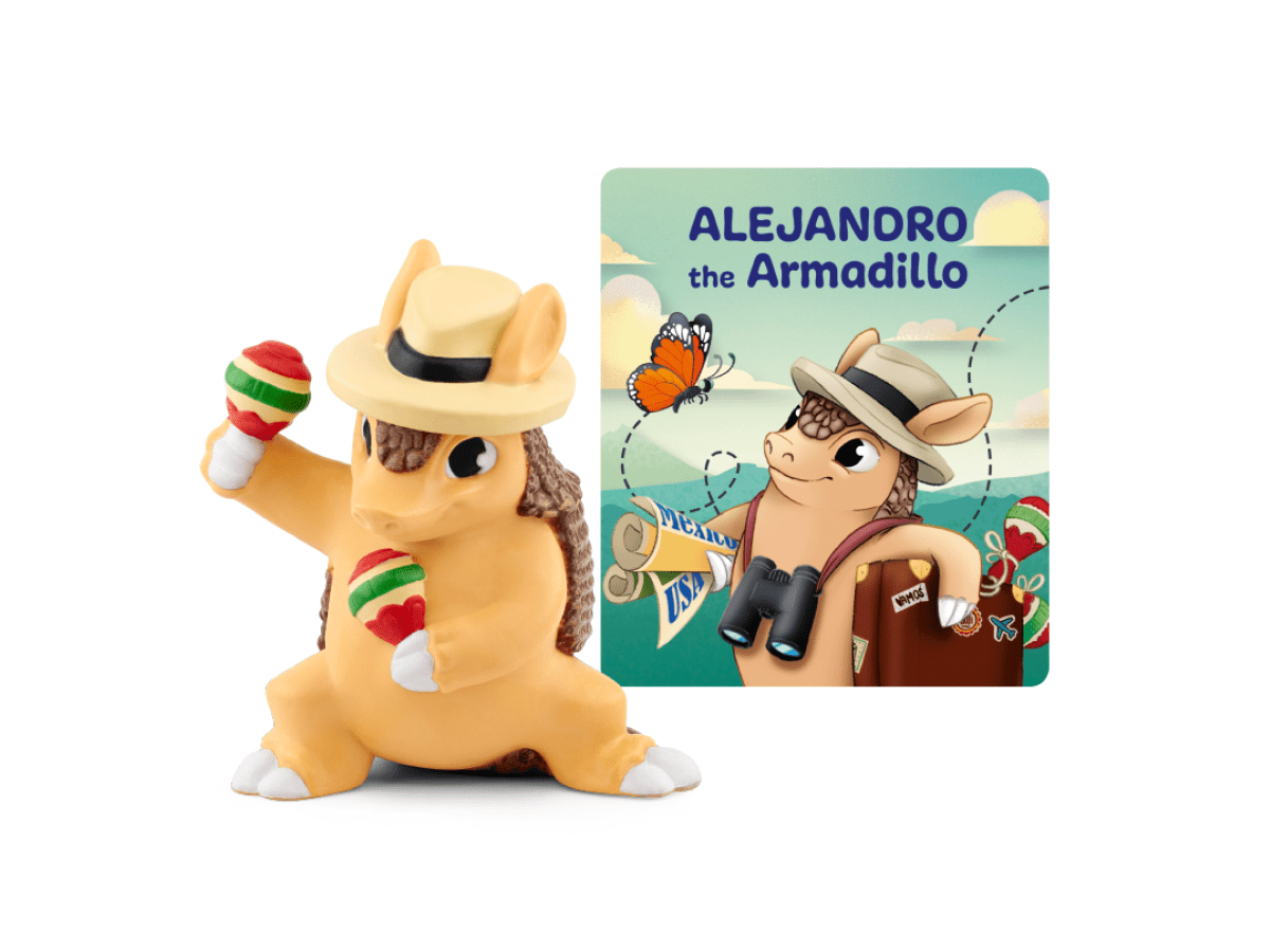 Alejandro the Armadillo Tonie audio figurine with content illustration