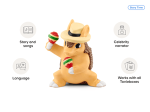 Alejandro the Armadillo Tonie audio figurine, inspiring audio journeys and imaginative play