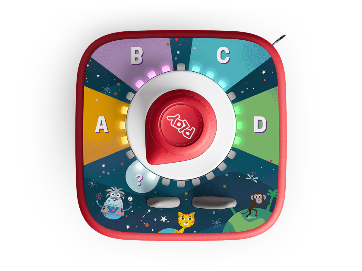 Top view of Tonieplay The Quizzles: All About Animals Game and Tonieplay Controller