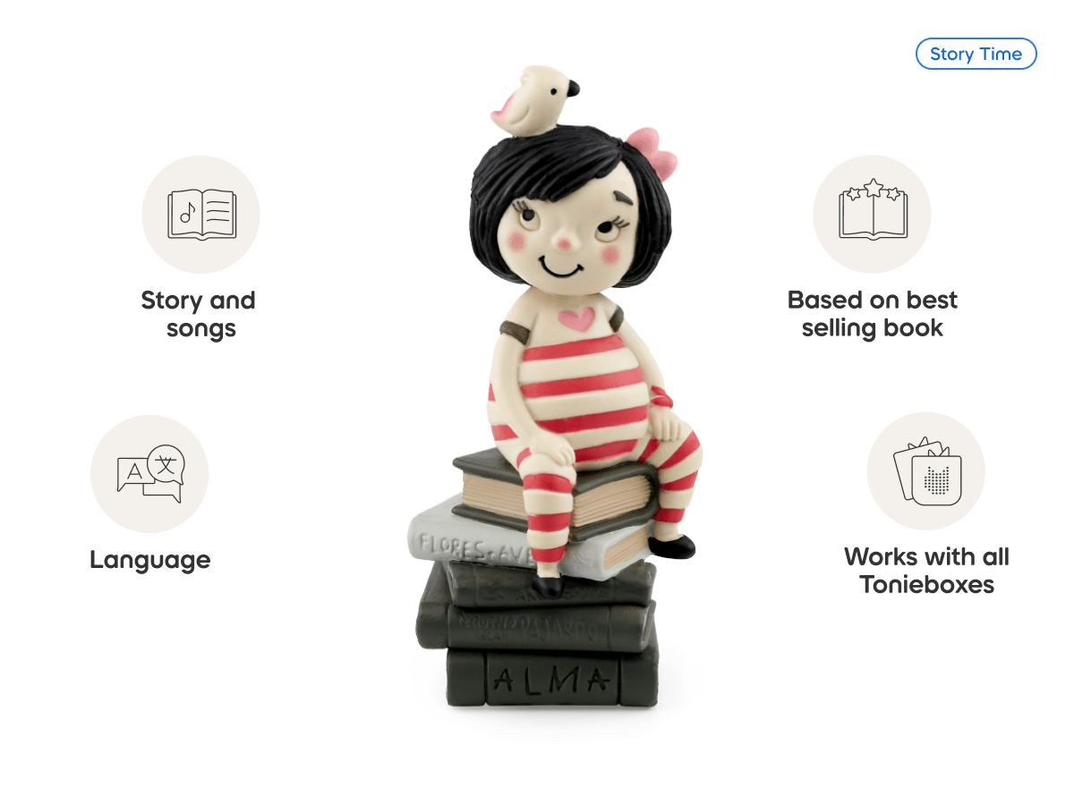Alma and How She Got Her Name Tonie audio figurine, inspiring audio journeys and imaginative play