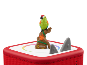 National Geographic Kids- Elephant Tonie on a red Toniebox 2 ready to play audio stories and songs