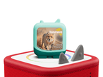 animal world record breakers clever tonies on a red Toniebox 2 ready to play audio stories and songs