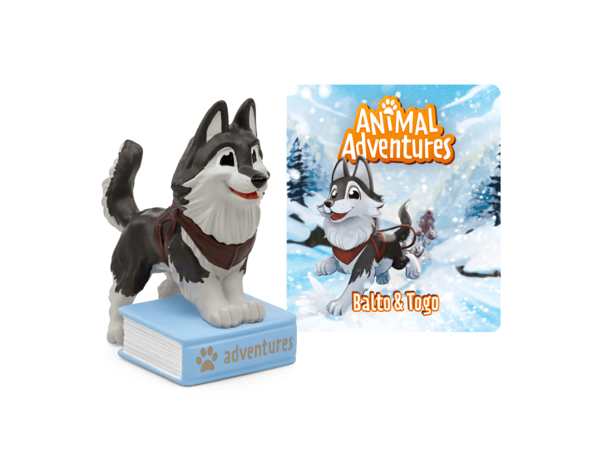 Animal Adventures: Balto & Togo Tonie audio figurine with content illustration