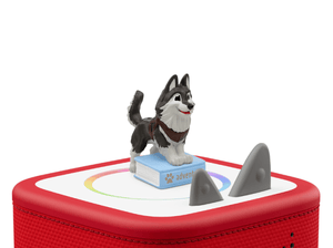 Animal Adventures Balto and Togo Tonie on a red Toniebox 2 ready to play audio stories and songs