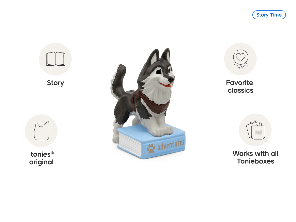 Animal Adventures Balto and Togo Tonie audio figurine for the Toniebox, which plays audio content