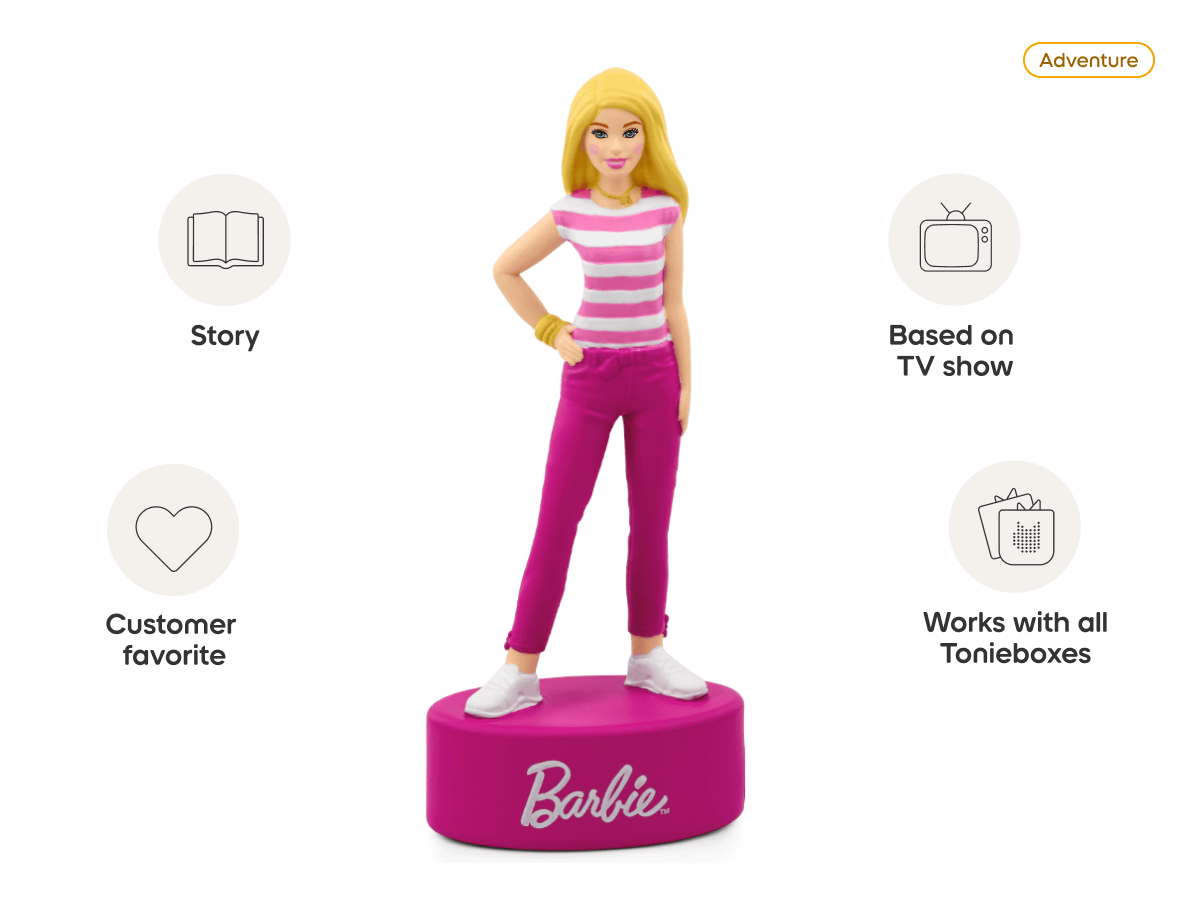 Barbie You Can Be Anything Tonie audio figurine from the adventure category, inspiring audio journeys and imaginative play