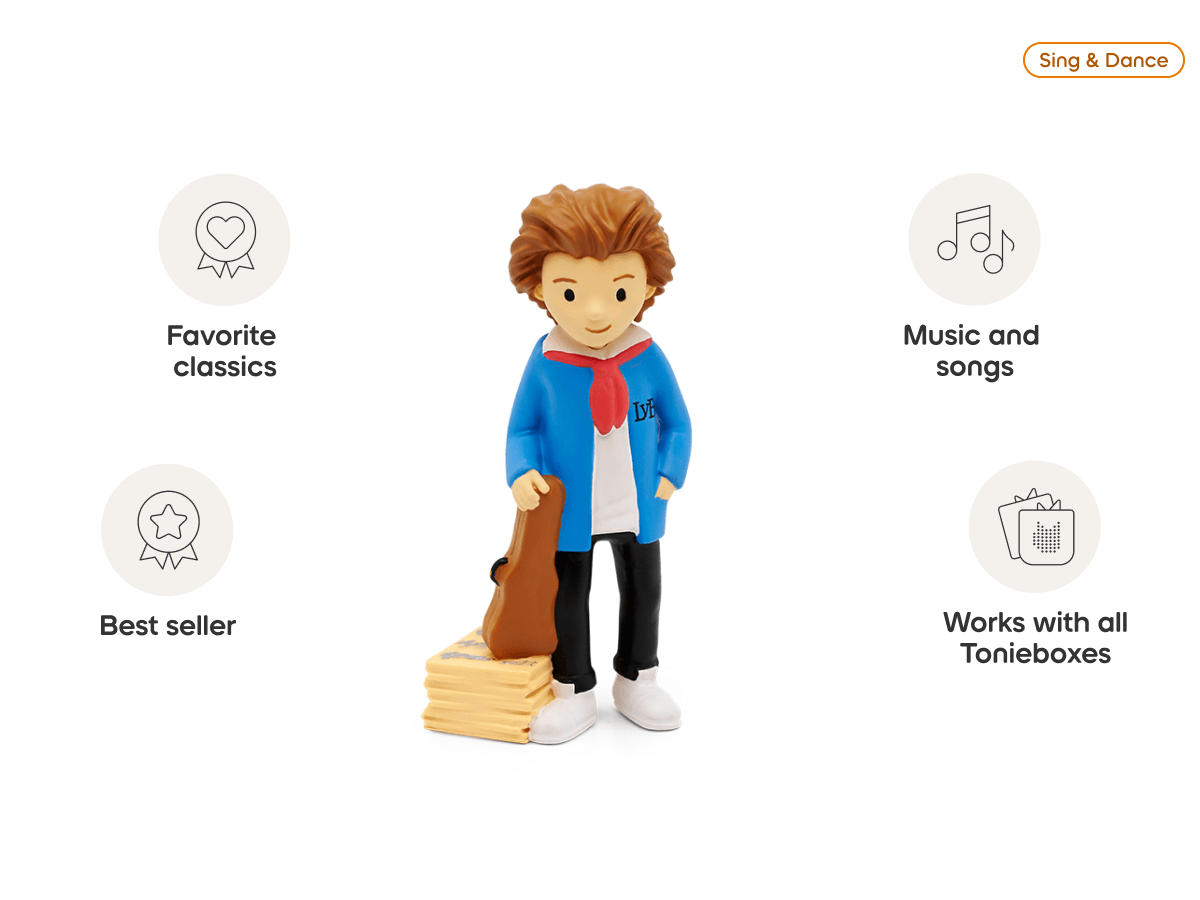 Beethoven's Wig Tonie audio figurine, inspiring audio journeys and imaginative play