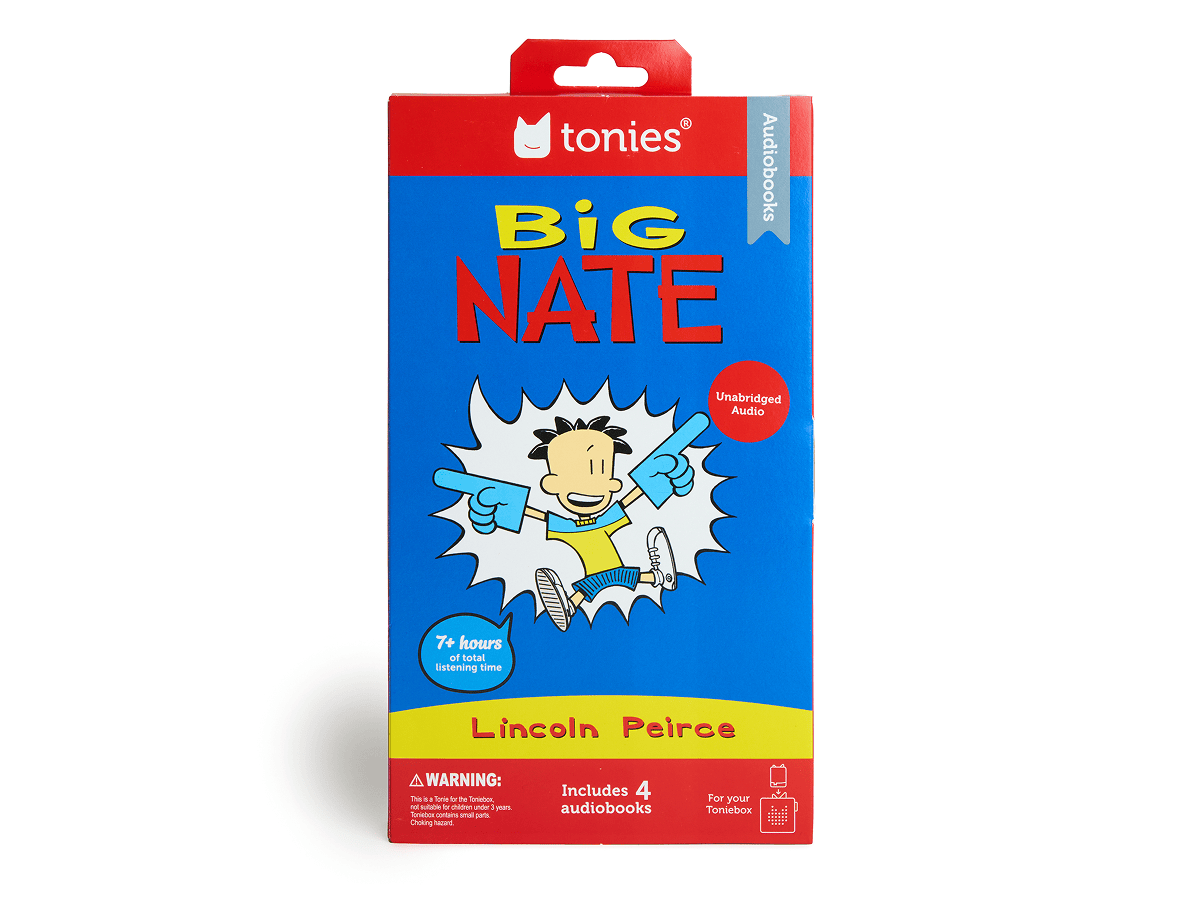 Front view of Big Nate Audiobook Tonies - 4 Pack Packaging