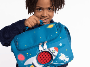 Child Playing With Listen & Play Bag - Blast Off