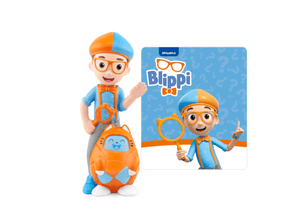 Blippi Tonie with a branded content card