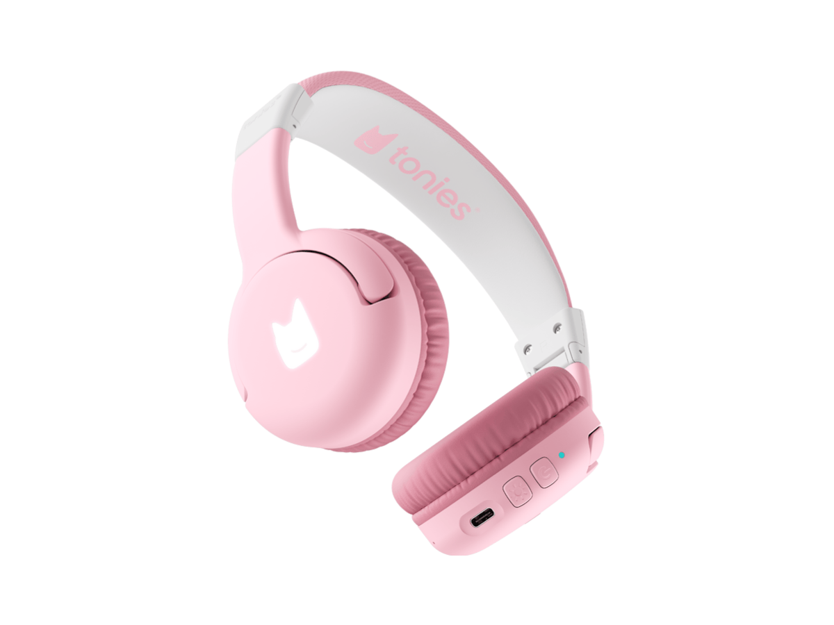 Cloud Pink bluetooth headphones for kids