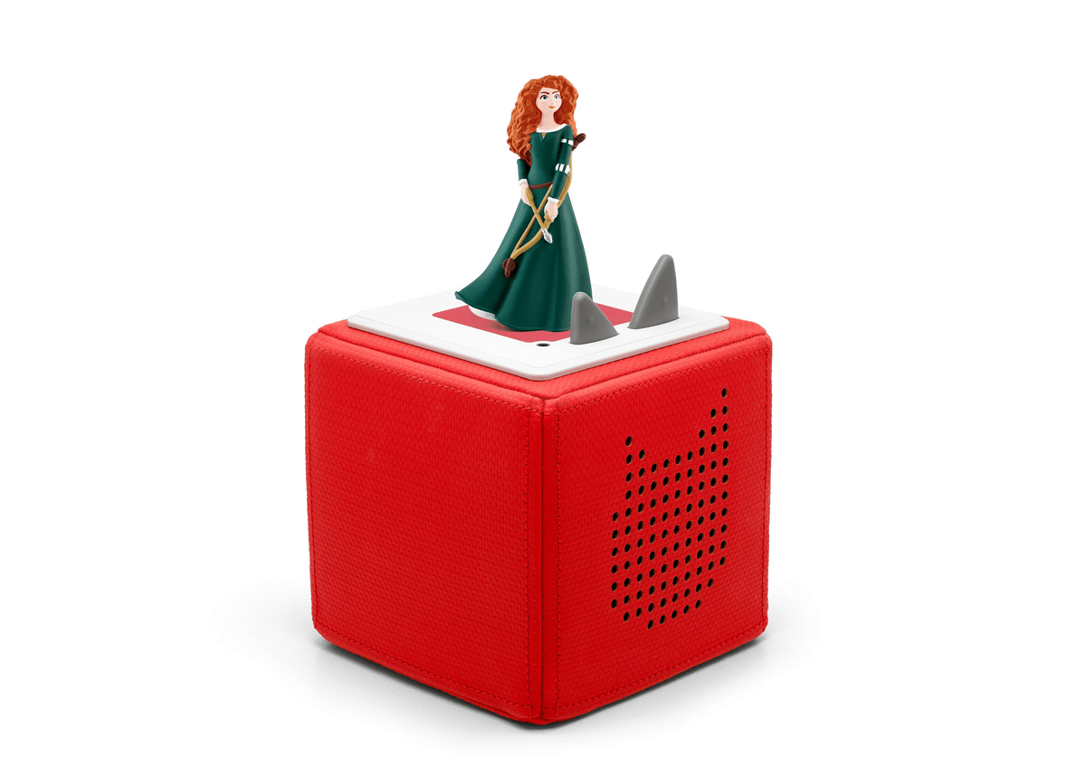 Full view of a Full view of Disney & Pixar Brave Tonie on red toniebox on a red Toniebox
