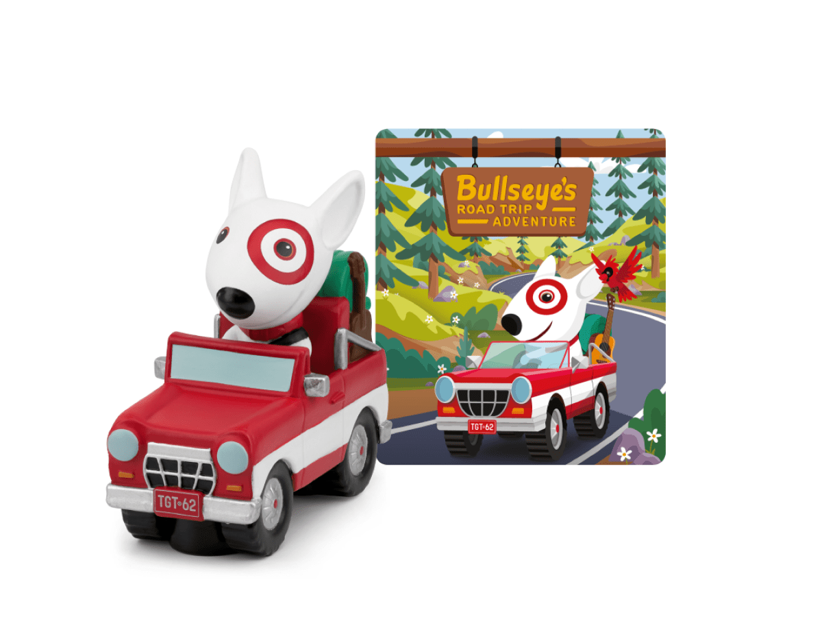 Target Bullseye audio figurine with content illustration