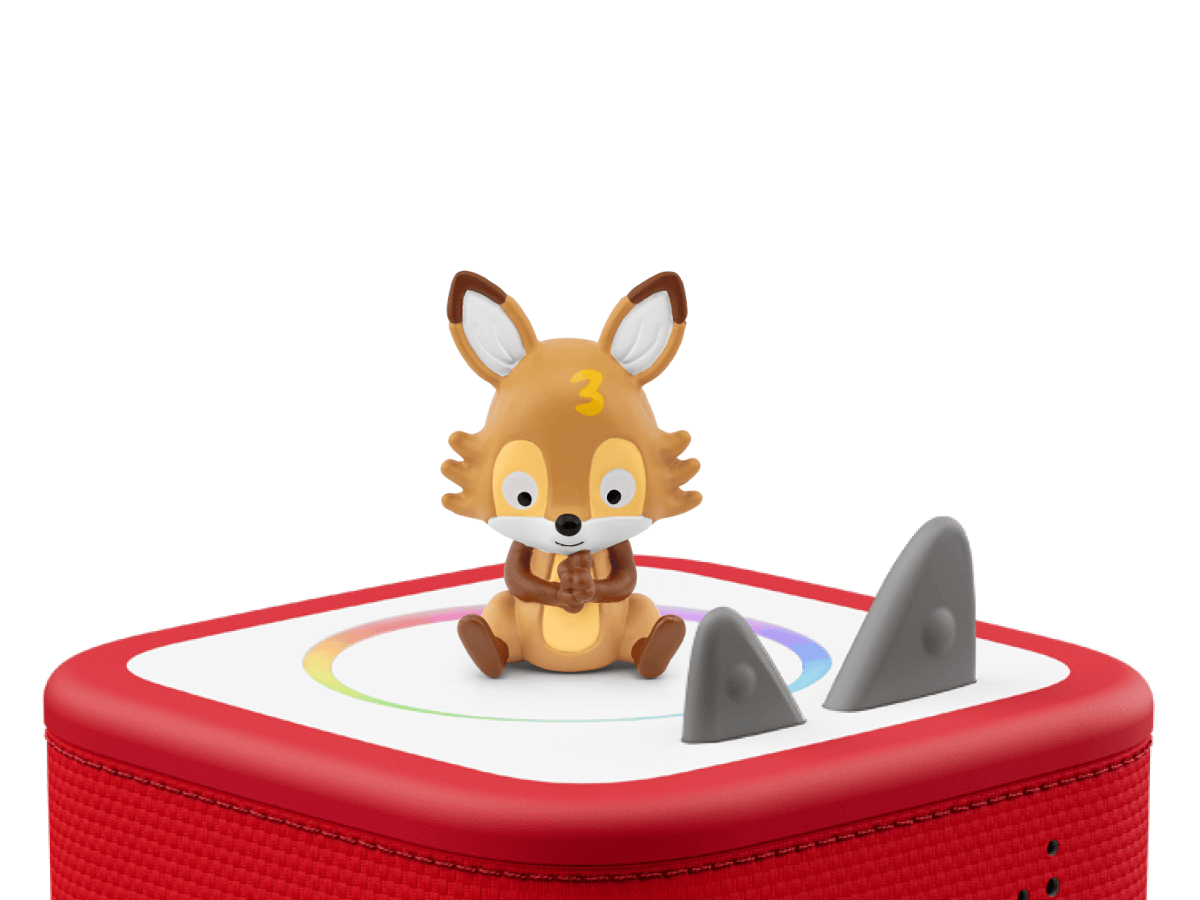 Canciones Infantiles Favoritas: Canciones Para Contar En Español Tonie on a red Toniebox 2 ready to play audio stories and songs