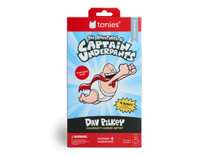 Front view of Captain Underpants Audiobook Tonies - 4 Pack Packaging