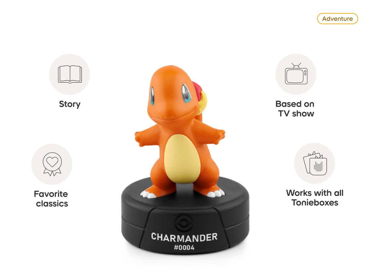 Pokémon Charmander Tonie audio figurine from the adventure category, inspiring audio journeys and imaginative play