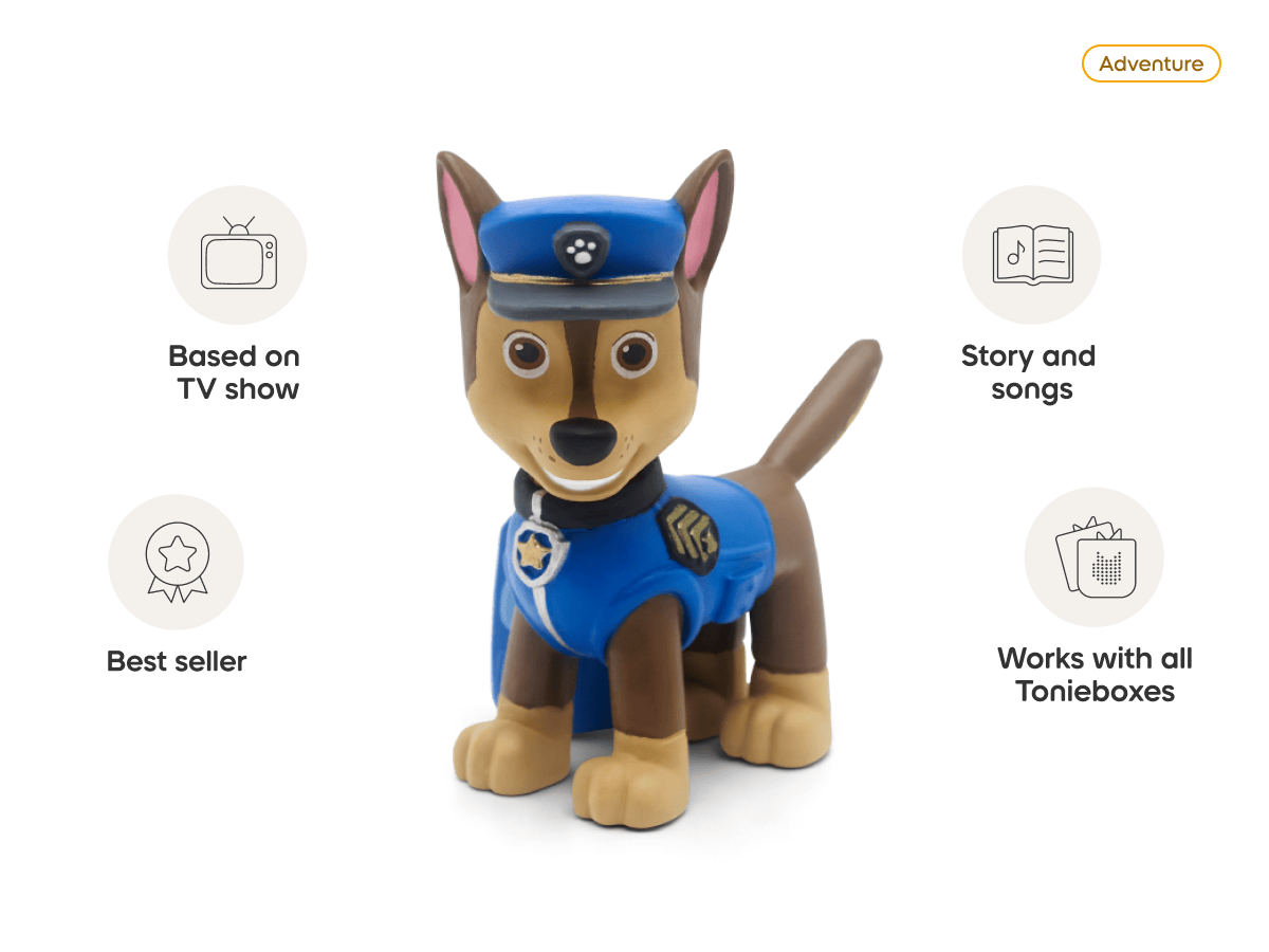 Chase audio figurine from the adventure category, inspiring audio journeys and imaginative play
