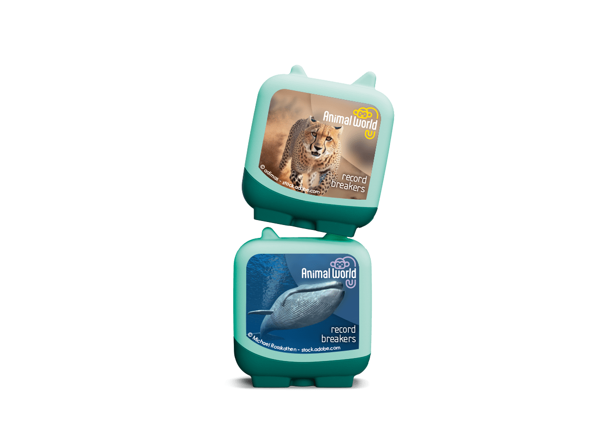 Animal World Cheetah and Blue Whale Clever Tonies - 2 Pack