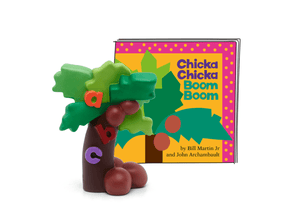 Chicka Chicka Boom Boom Tonie with a branded content card