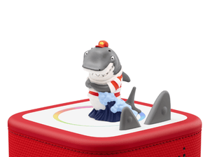 Clark the Shark Tonie on a Red Toniebox