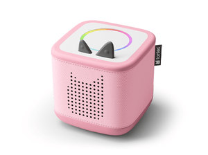 Top view of cloud pink Toniebox 2 an audio player for kids, used with Tonie audio figurines and Tonieplay games