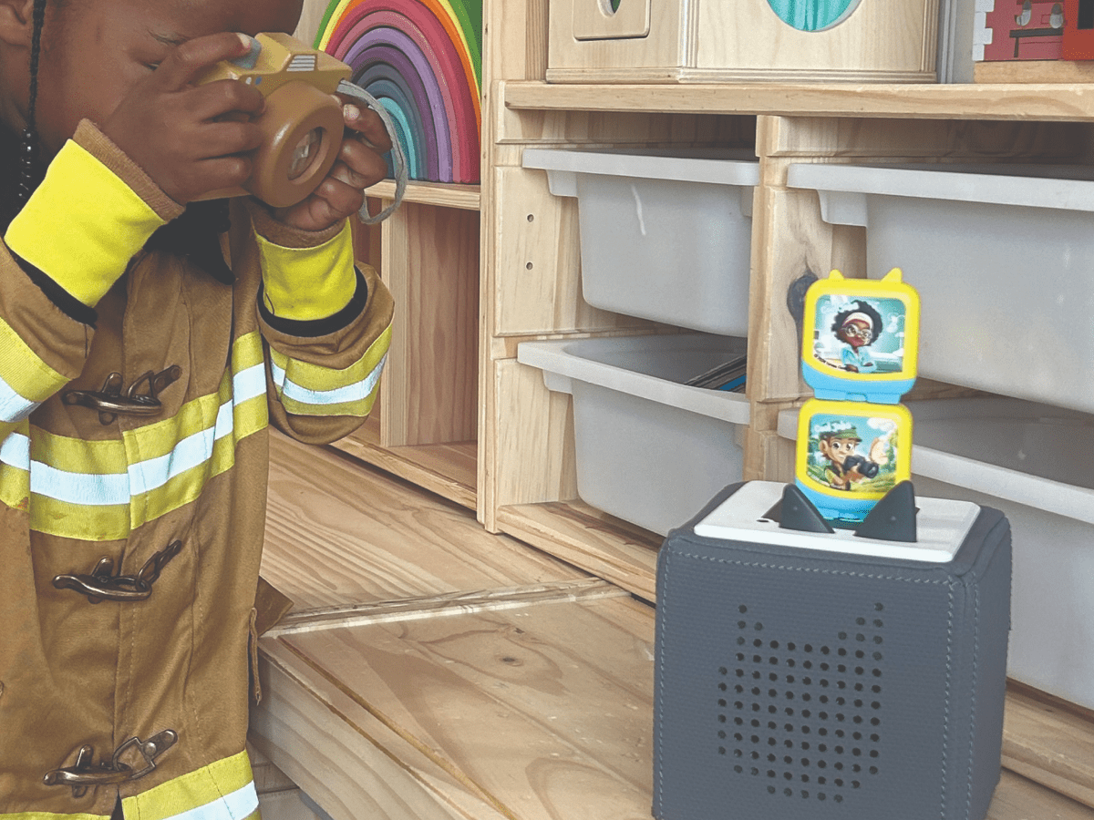 Child Playing With Cool Jobs Clever Tonies Audio Figurine And Toniebox 2