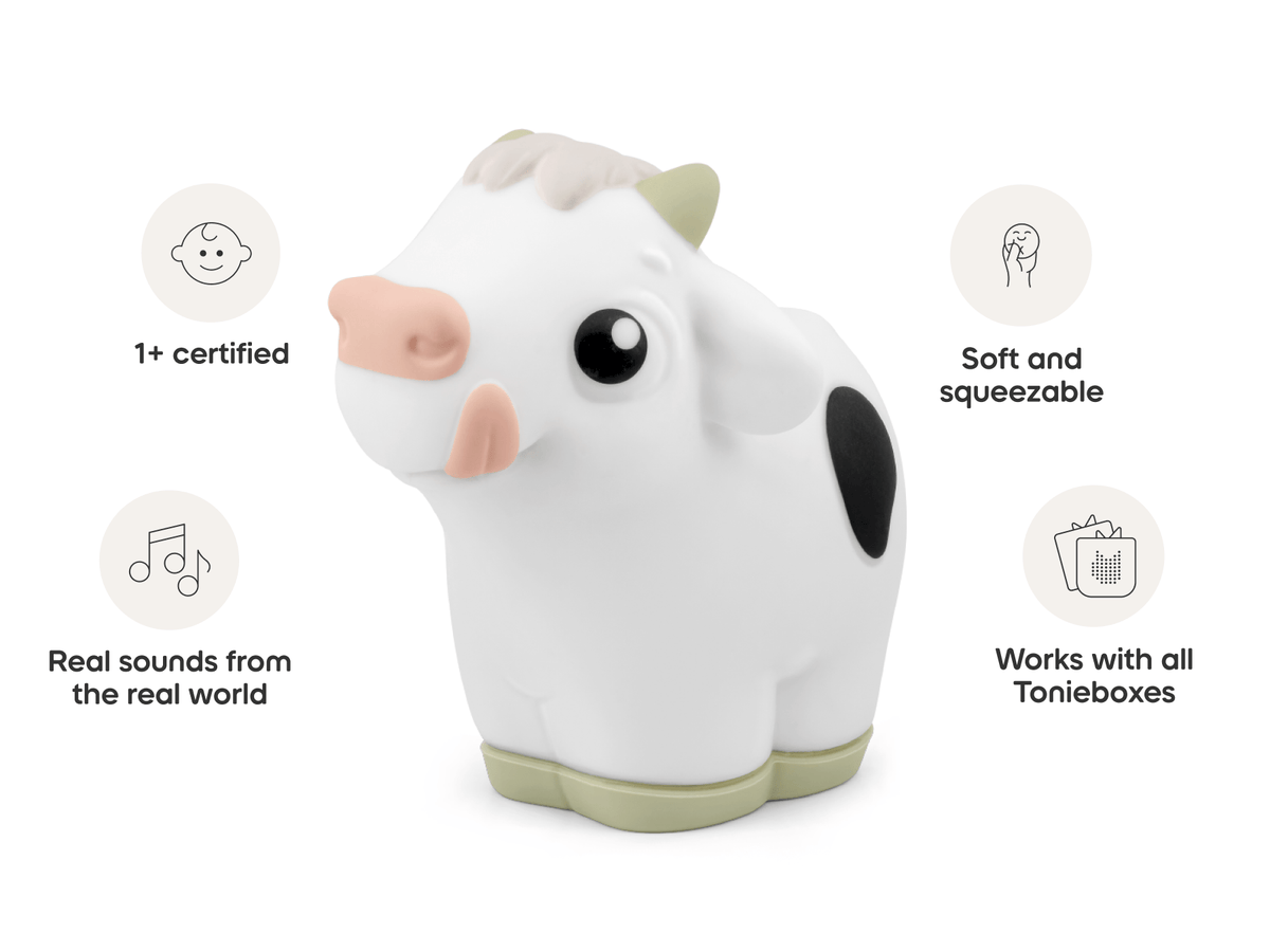 My First Tonies Cow Audio Figurine, A My First Tonie That Is Soft And Squeezable For Kids 1+