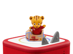 Daniel Tiger's Neighborhood Tonie on a Red Toniebox