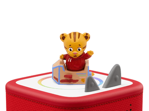 Daniel Tiger's Neighborhood Tonie on a Red Toniebox