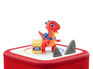 Dino Ranch Tonie on a Red Toniebox