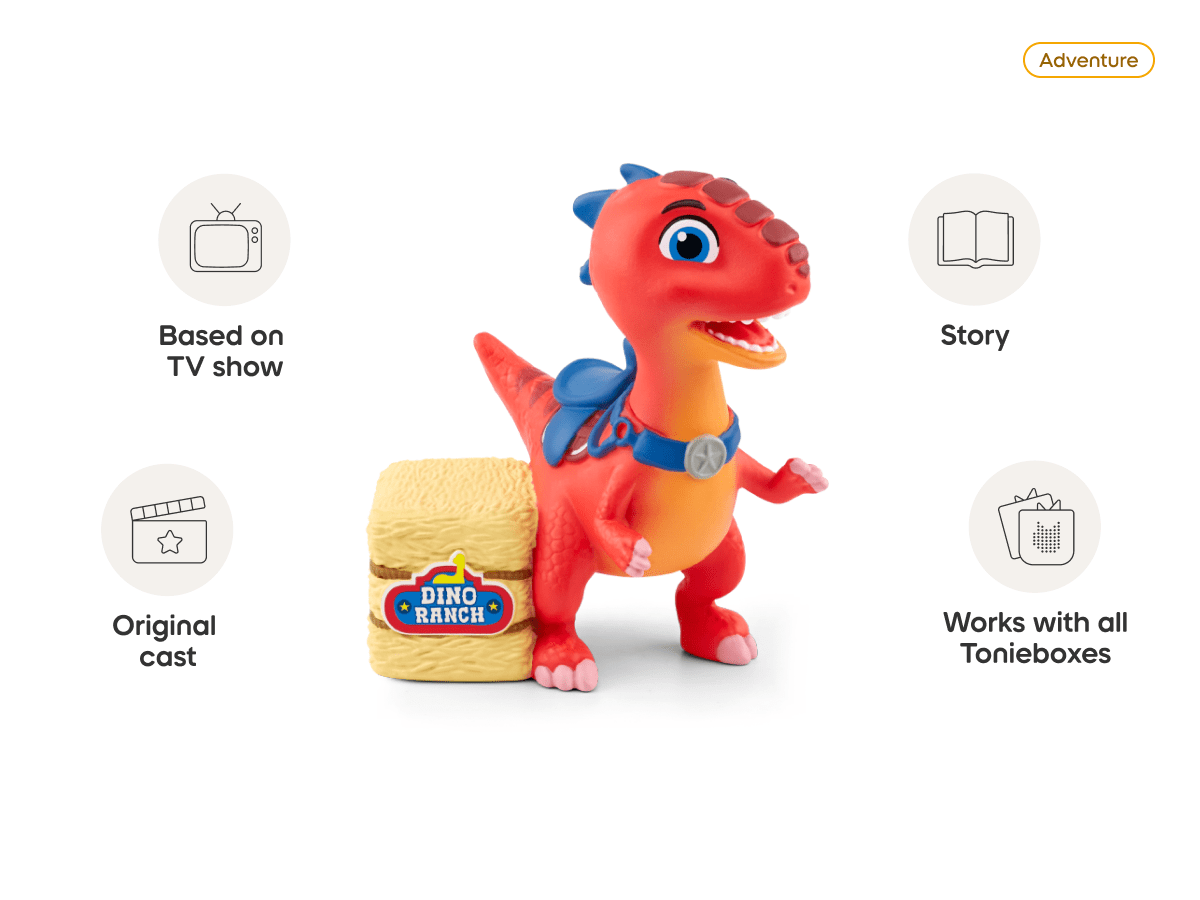 Dino Ranch Tonie audio figurine, inspiring audio journeys and imaginative play