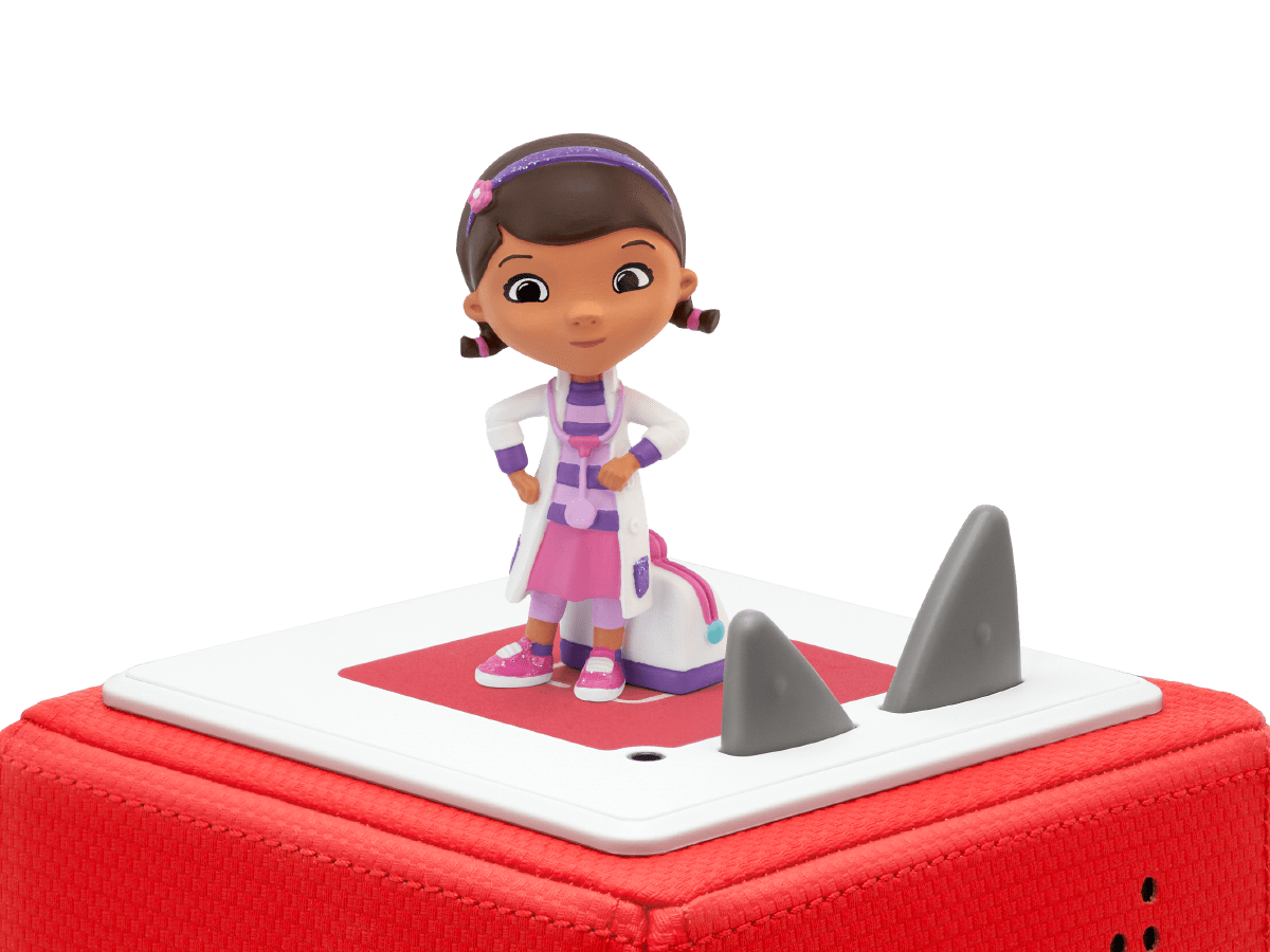 Disney Doc McStuffins Tonie on a red Toniebox