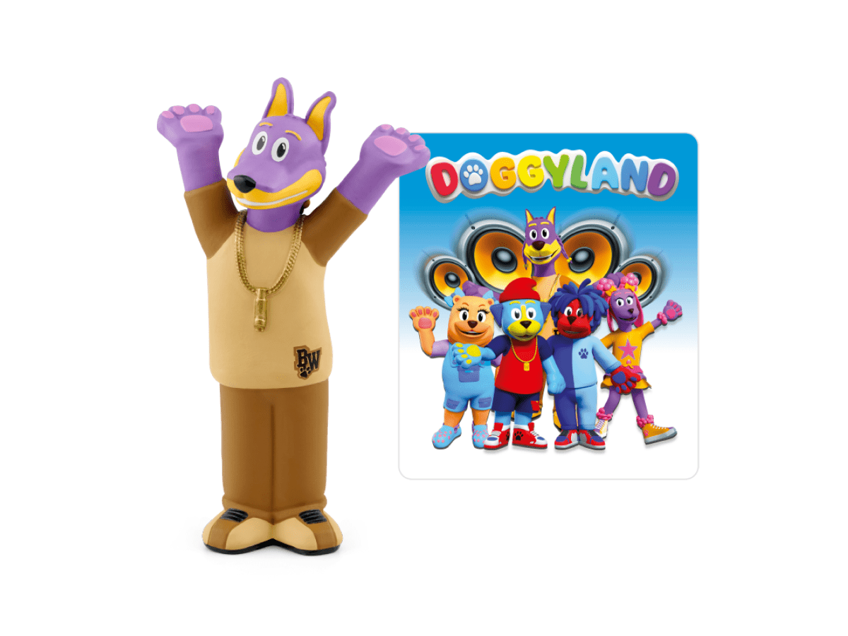 Doggyland Tonie with a branded content card