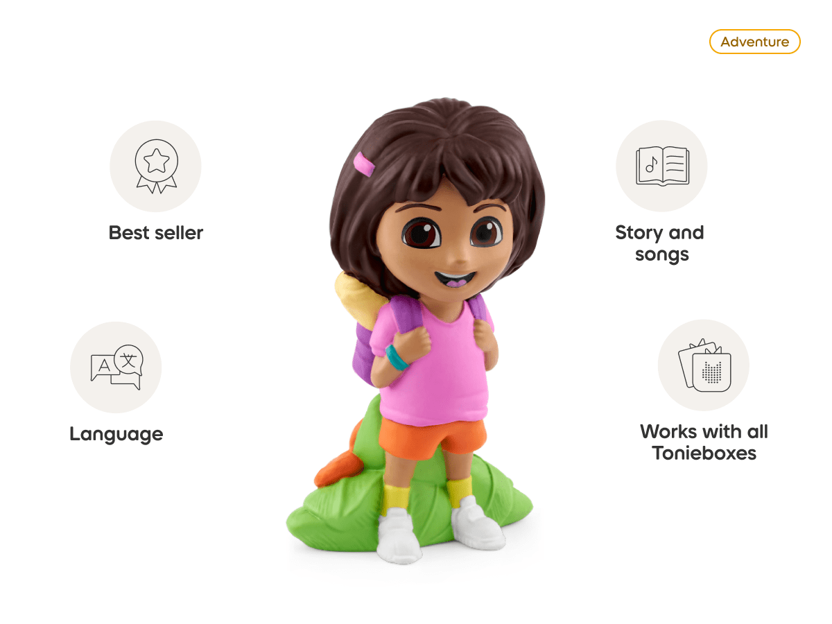 Dora Tonie audio figurine from the story time category, inspiring audio journeys and imaginative play