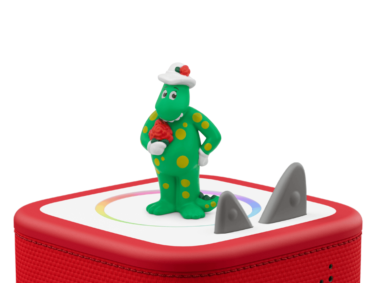 The Wiggles- Dorothy The Dinosaur Tonie on a red Toniebox 2 ready to play audio stories and songs