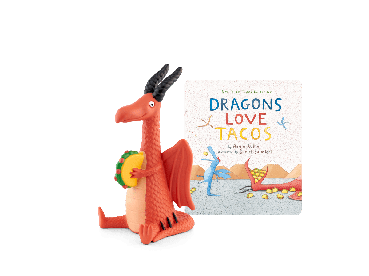 Dragons Love Tacos Tonie with branded image