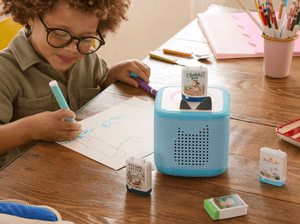 Child Playing With Eb White Collection Audiobook Tonies Audio Figurine And Toniebox 2