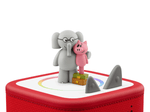 Elephant & Piggie on a red Toniebox 2 ready to play audio stories and songs