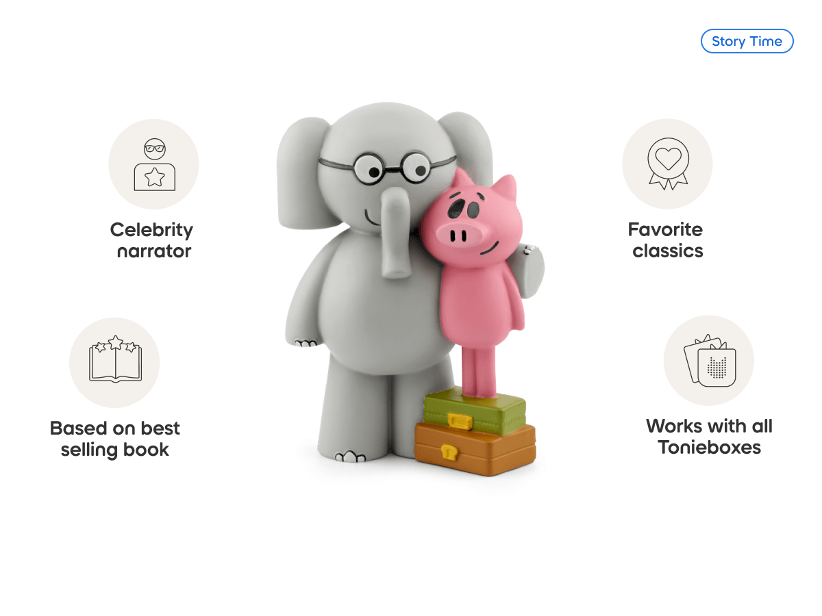 Elephant & Piggie audio figurine, inspiring audio journeys and imaginative play