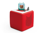 Full View of a Animal World Elephant and Frog Clever Tonie on a Red Toniebox